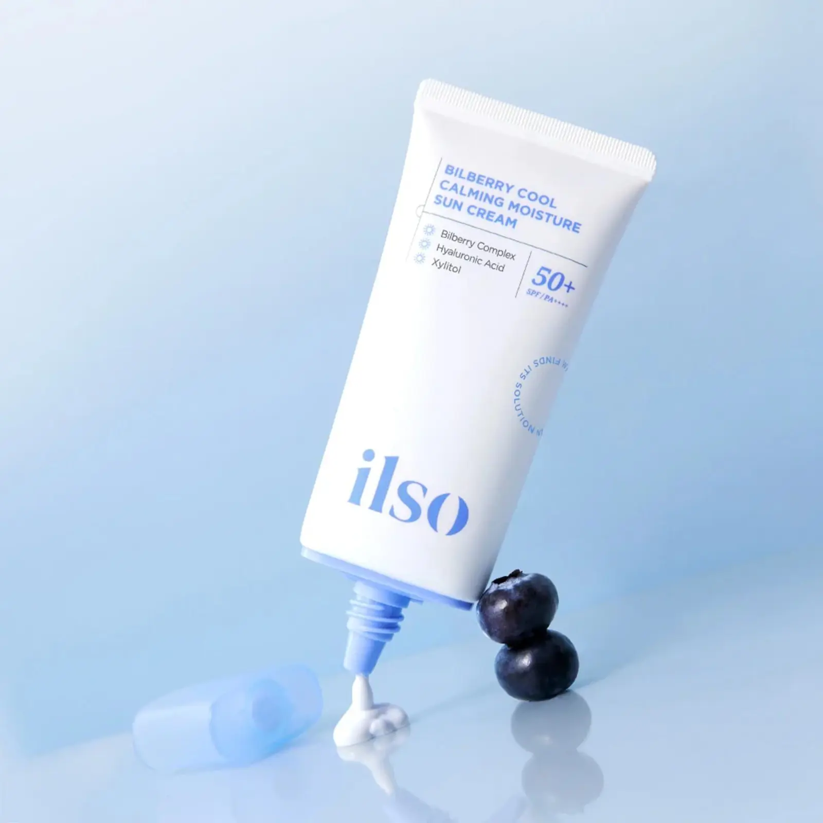 ILSO Bilberry Cool Calming Moisture Sun Cream SPF50+ PA++++ (Serinletici & Yatıştırıcı Nem Güneş Kremi) 50mL