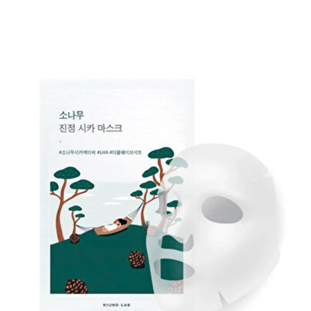 ROUND LAB, Pine Calming Cica Mask (Yatıştırıcı & Nemlendirici Kağıt Maske 27mL