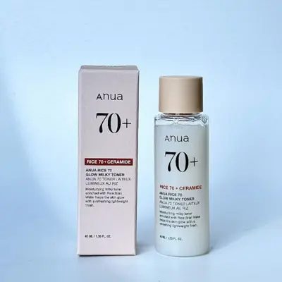 Anua - Rice 70+ Glow Milky Toner Leke Karşıtı, Canlandırıcı, Parlatıcı Pirinçli Süt Tonik 40 ml
